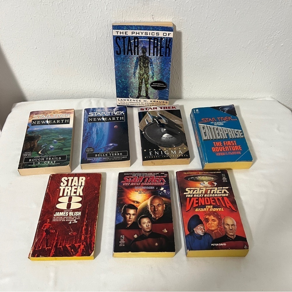 Star Trek Bundle (8) Paperback Books Vendetta, The Physics of Star Trek, Etc